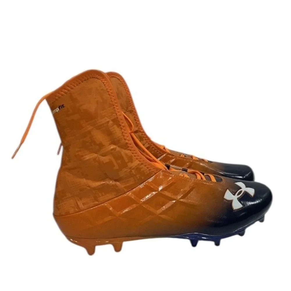 🏆 NEW Under Armour Highlight Comp Fit | Rare Orange/Blue | Size‎ 13.5 cleat